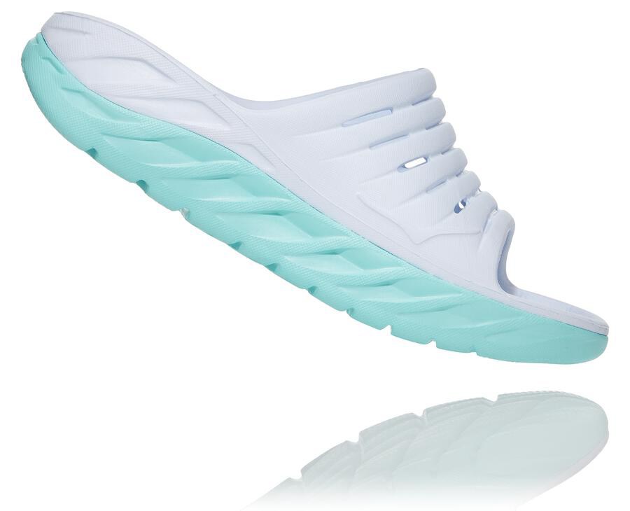 Sandalias Hoka One One Mujer Blancos/Azules - Ora Recovery - FWUP67529